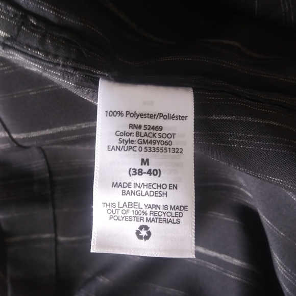 g George men's shirt size M black with gray lines - Picture 8 of 8